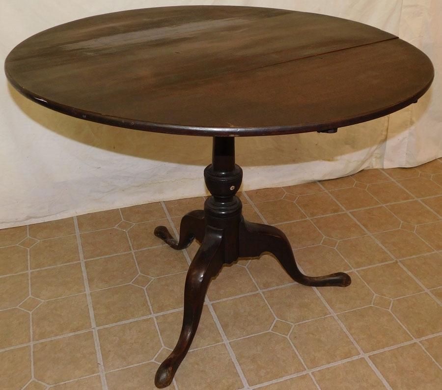 19th C Cherry Queen Anne Tilt Top Table (1 of 5)