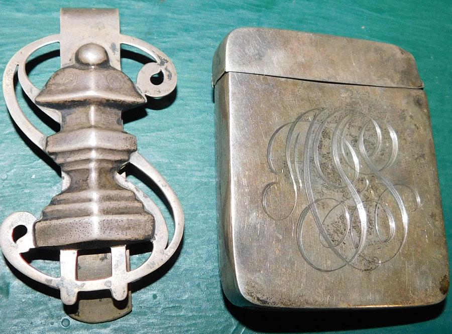Sterling Money Clip & Matchbox (1 of 2)