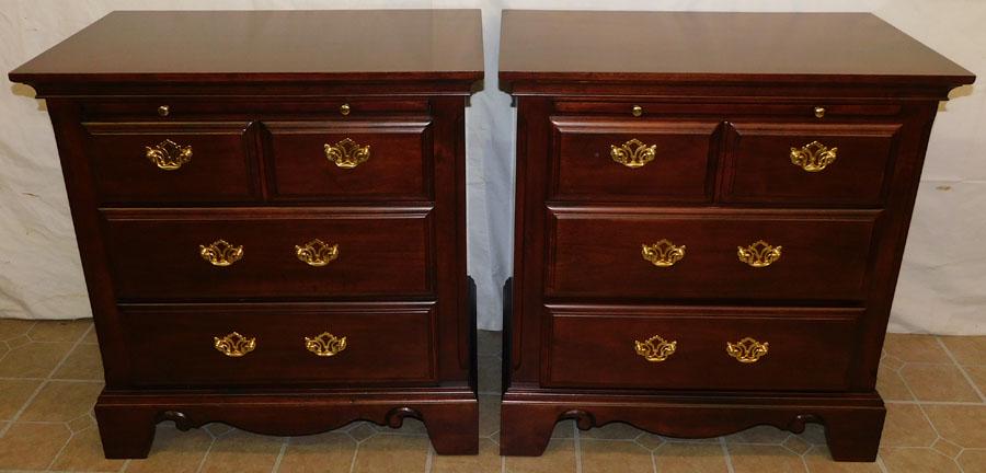 Pair Mahogany 3 Dr Commodes W/ Dressing Slides (1 of 6)