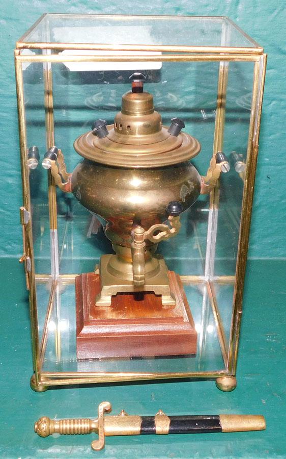 Miniature Samovar  & Miniature Sword Letter Opener (1 of 4)
