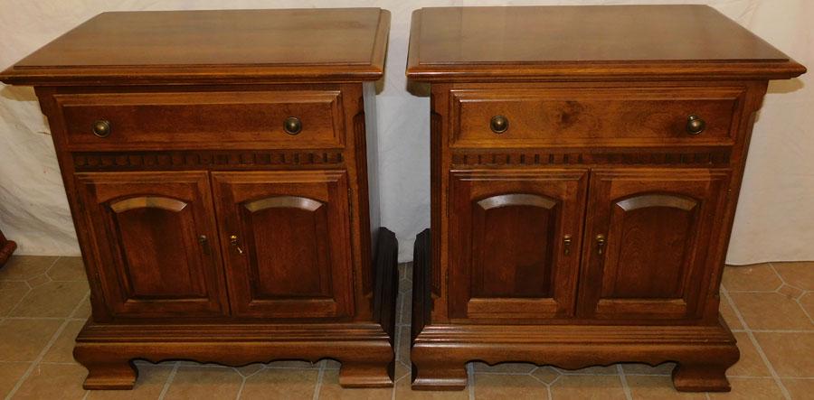 Pair of Cherry Night Stands by Ethan Allen: Pair of Cherry Night Stands by Ethan Allen. 24 1/2" W 16" D 26" H