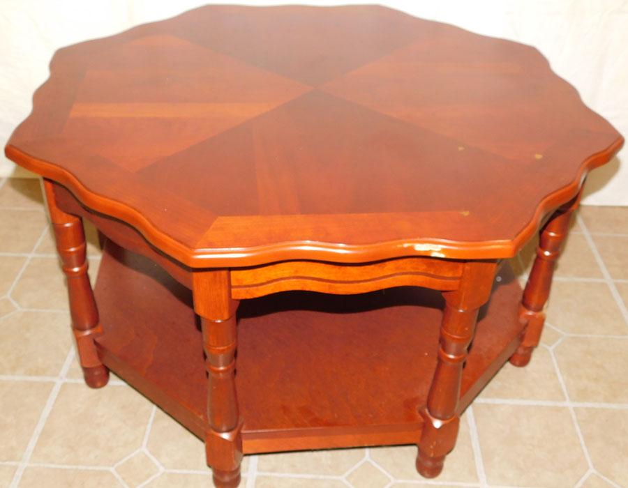 Octagonal Cherry Tea Table: Octagonal Cherry Tea Table . 31 1/2" H