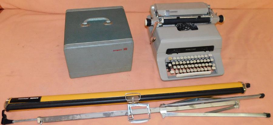 Vintage Typewriter by Royal & Projector by Argus: Vintage Typewriter by Royal & Projector by Argus. Up to 48" L