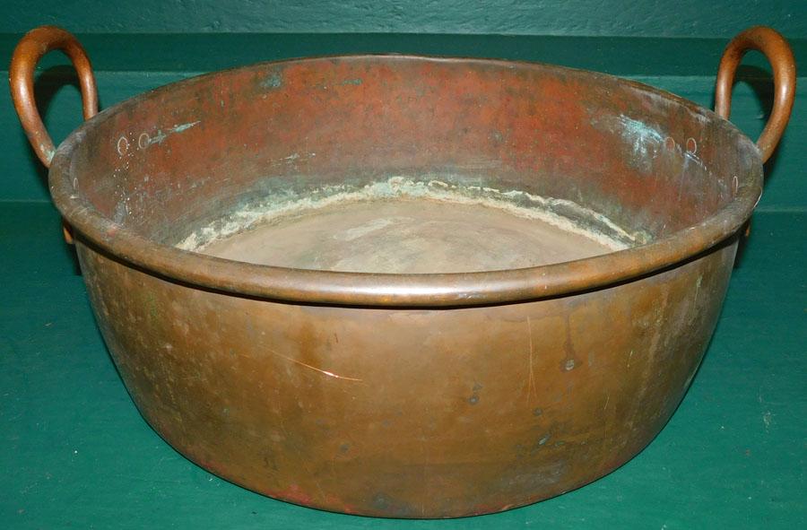 Antique Copper 2 Handled Pot (1 of 3)