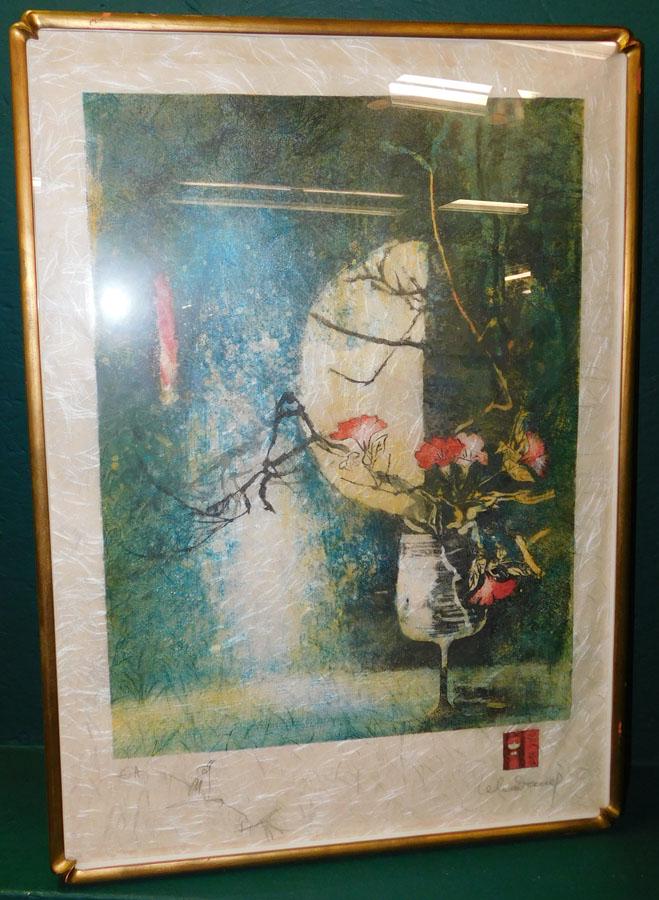 Framed Oriental Watercolor Signed (1 of 6)