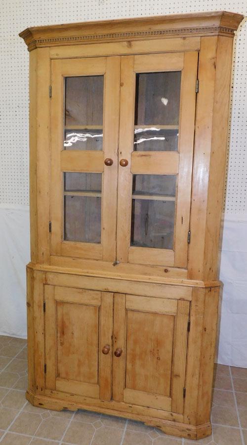 Pickled Pine Corner Cupboard (1 of 5)