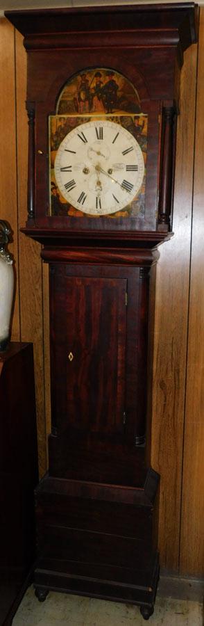 19th C Mah Grandfather Clock (Geo. Brown Airdrie) (1 of 6)