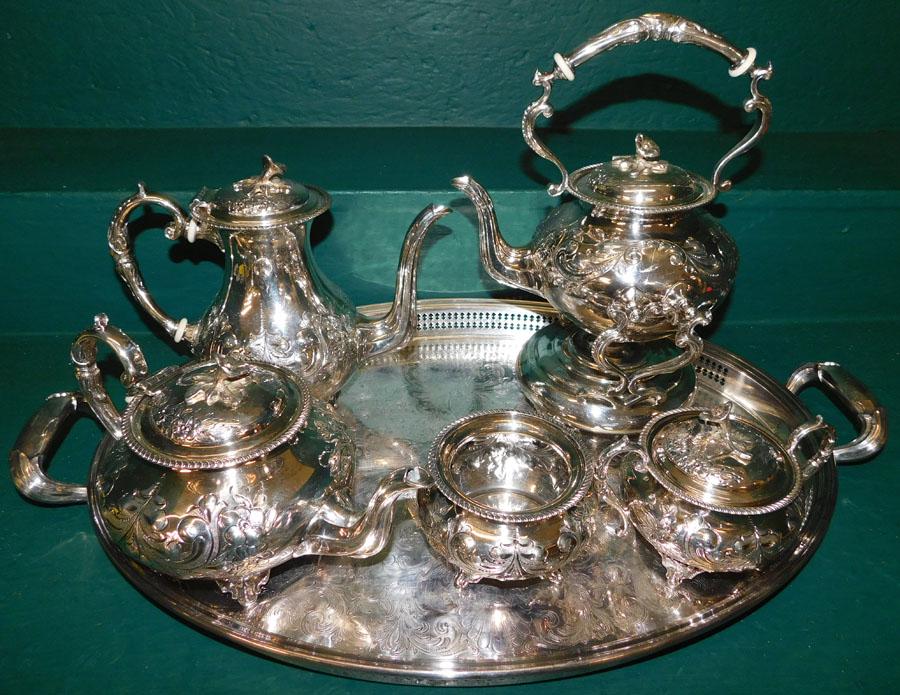 6 Piece Sheffield Service With Gallery Tray (1 of 5)