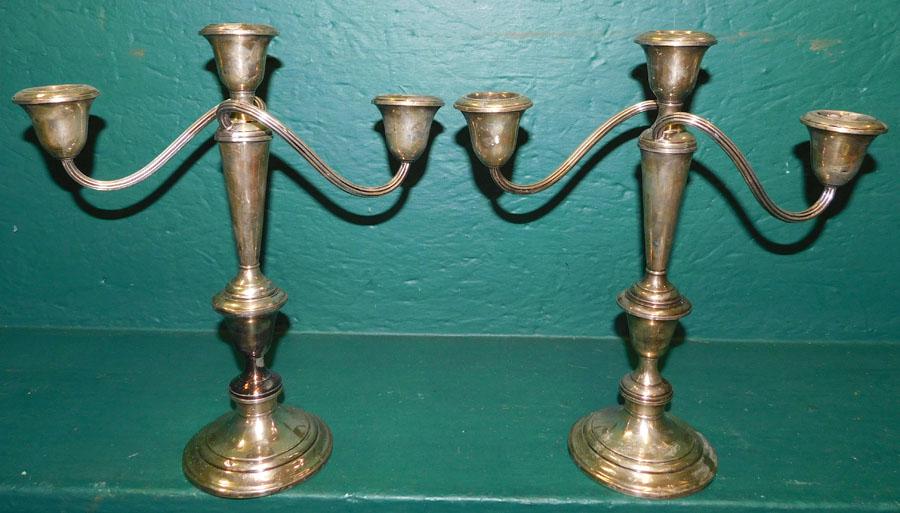 Pair of Sterling Weighted Candelabras (1 of 2)