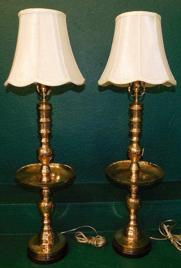 Pair of Large Candlestick Mid-Drip Lamps (1 of 3)