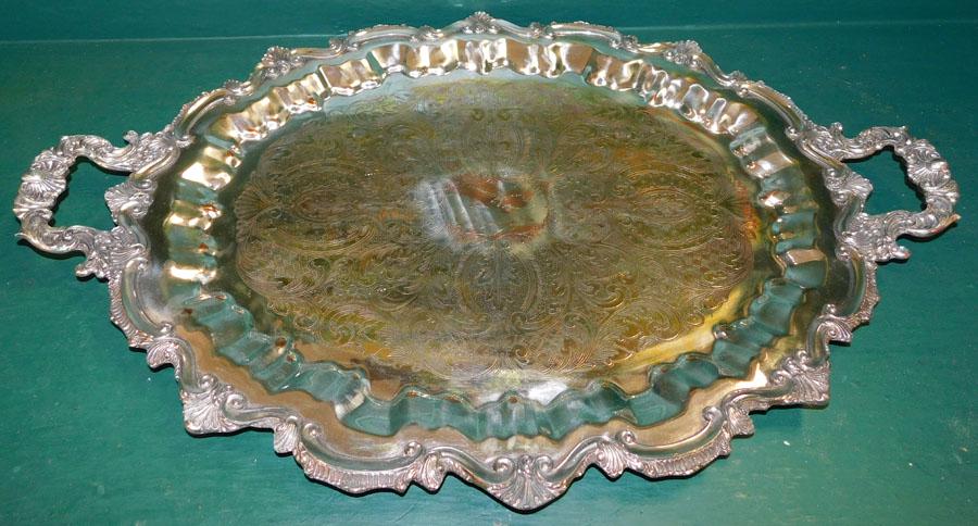 SP 2-Handle Serving Tray by W & S Blackinton (1 of 5)