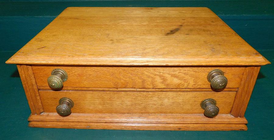 Oak 2 Drawer Spool Cabinet (1 of 5)