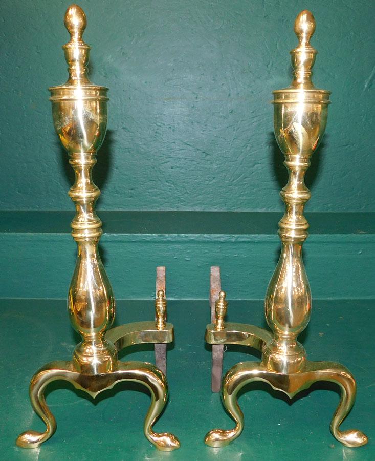 Pair Brass Andirons (1 of 2)