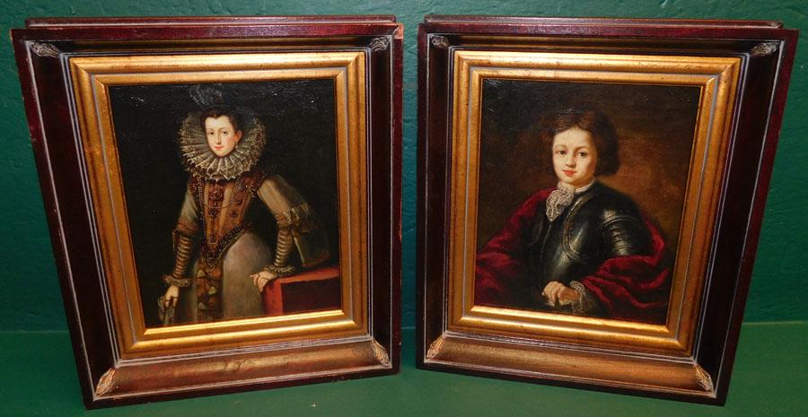 Two Oil on Board Portraits In Walnut Frames (1 of 4)
