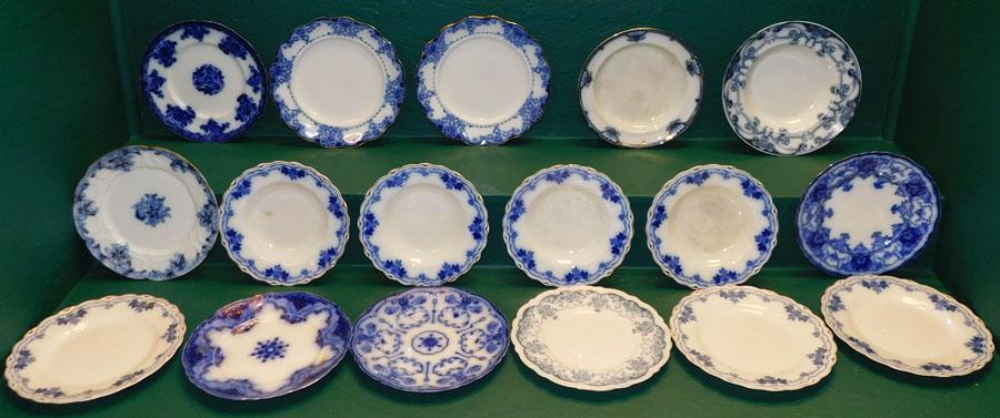 17 Flow Blue Plates & Bowls (1 of 12)