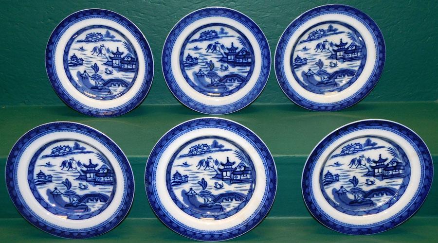 6 Flow Blue Plates (1 of 4)