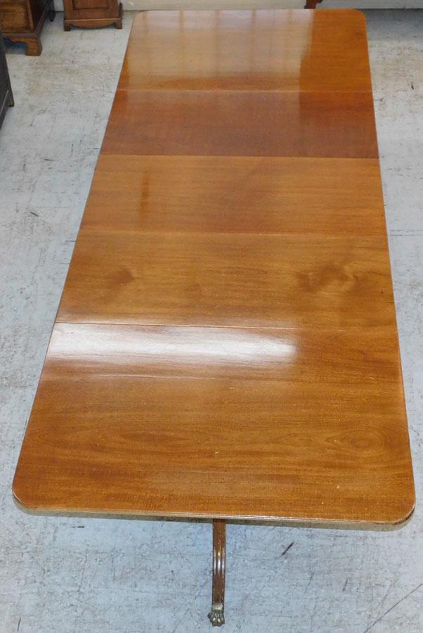 2-Pedestal Mahogany Table W/ Three Leaves (1 of 7)