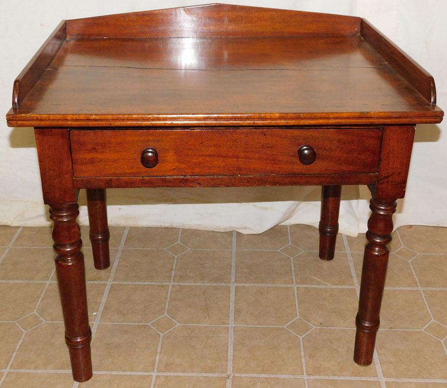 19th C  Mahogany One Drawer Wash Stand (1 of 4)