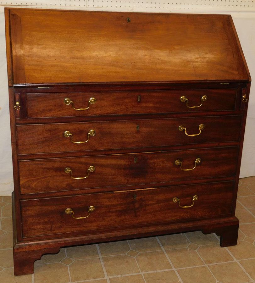 19th C Mahogany Inlaid Slant Front Desk (1 of 8)