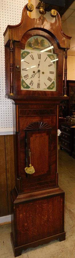 19th C Mahogany Grandfather Clock (1 of 10)