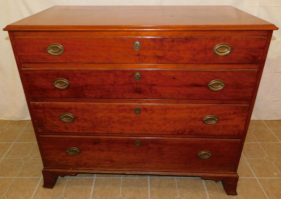 Cherry 4 Dr New England Bachelor's Chest (1 of 8)