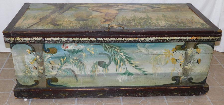 Primitive Blanket Chest W/ HandPainted Seams (1 of 6)
