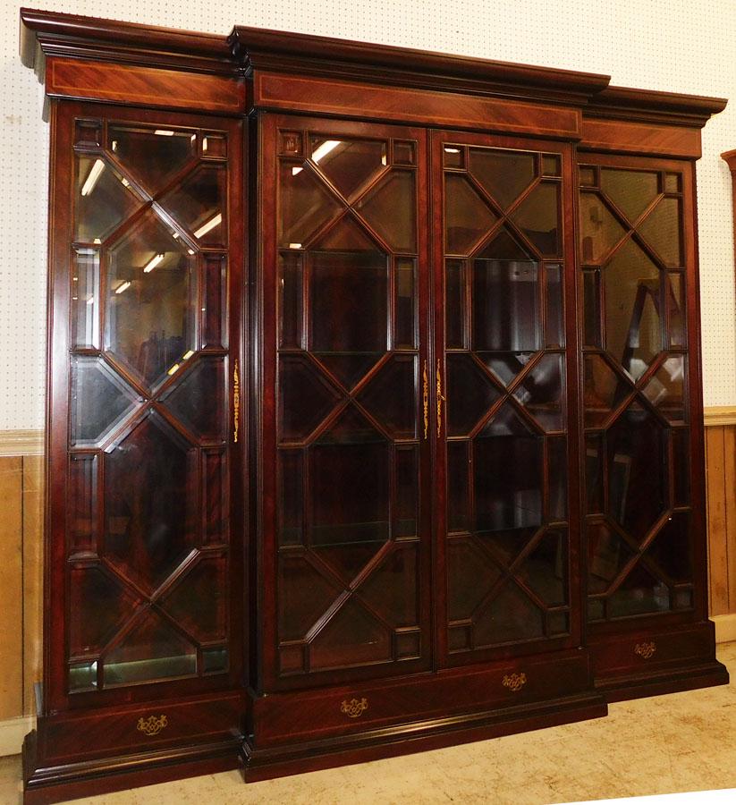 Mahogany Italian Made 3 Part Bookcase (1 of 20)