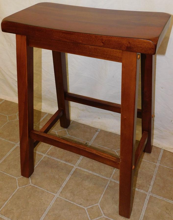Mahogany Bar Stool: Mahogany Bar Stool. 24 1/4" H