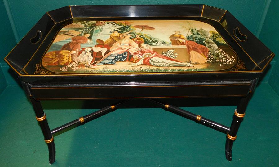 Maitland Smith Paint Decorated Tray Top Table (1 of 6)