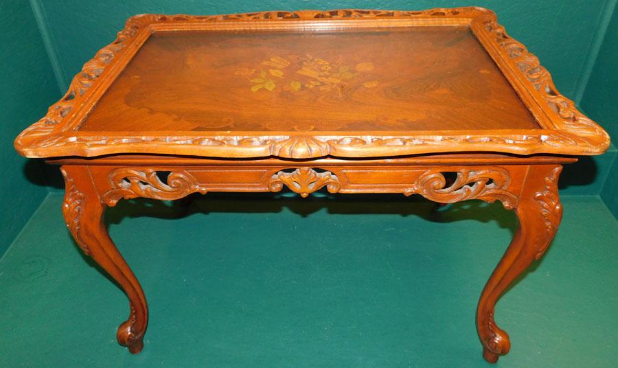 French Rosewood Inlaid Tray Top Table (1 of 3)