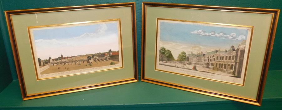 Two French Framed Hand Colored Engravings (1 of 8)