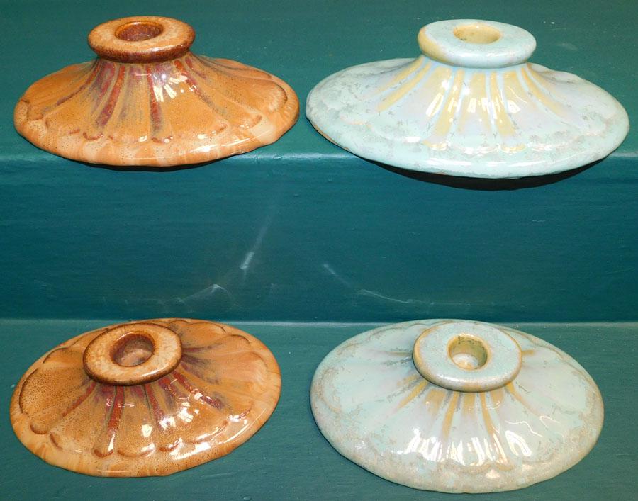 4 Fulper Pottery Candlesticks (1 of 3)