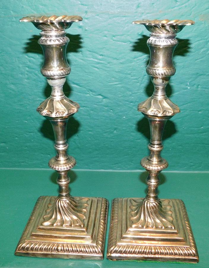 Pair Sheffield Candlesticks (1 of 3)
