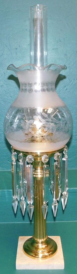Brass Marble Base Argon Lamp (1 of 3)