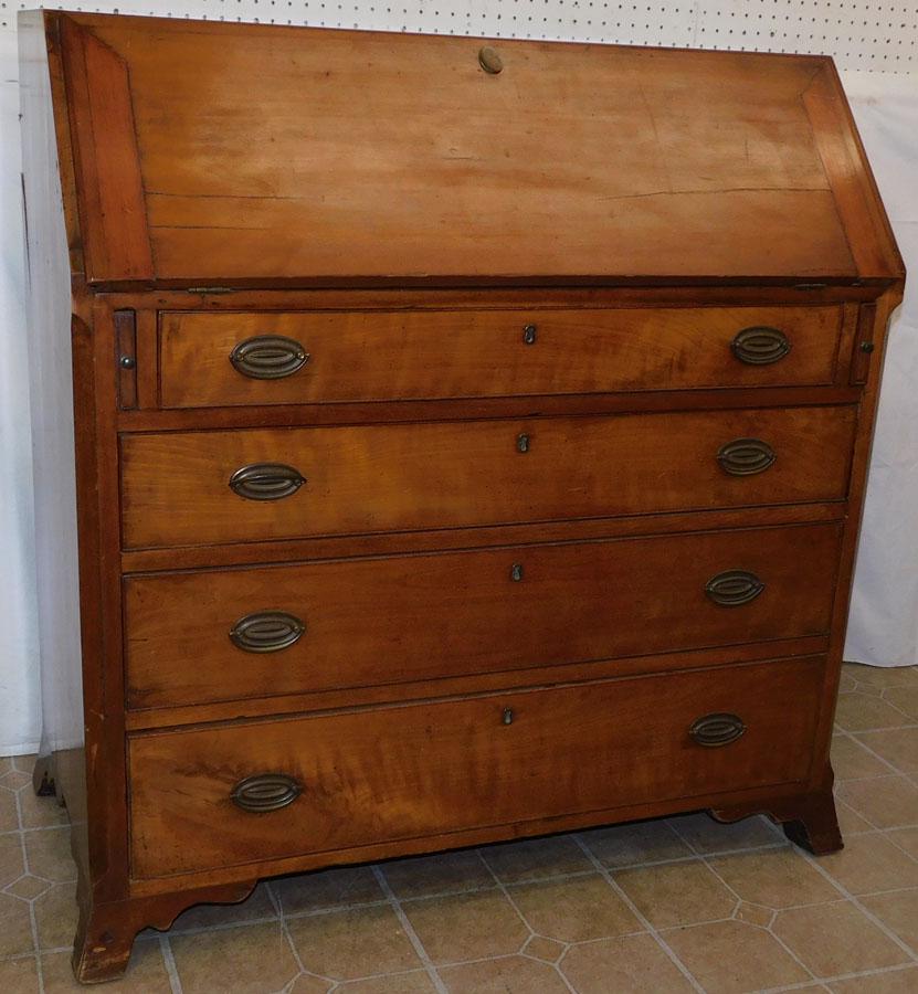 19th C Cherry Slant Front Desk (1 of 7)