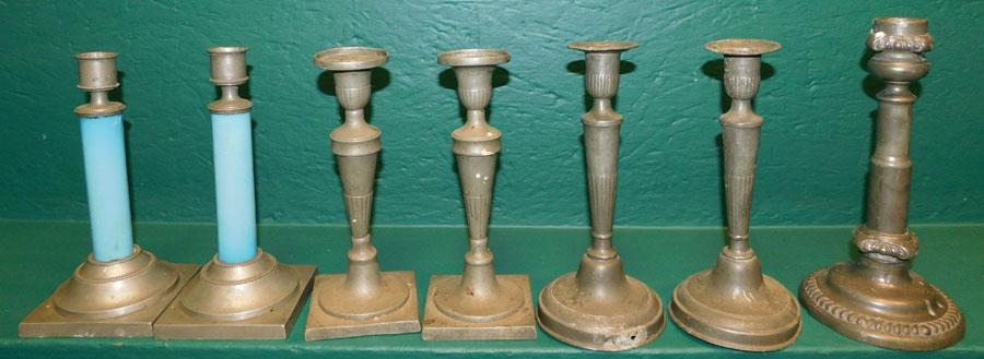 Lot 7 Pewter Candlesticks (1 of 3)