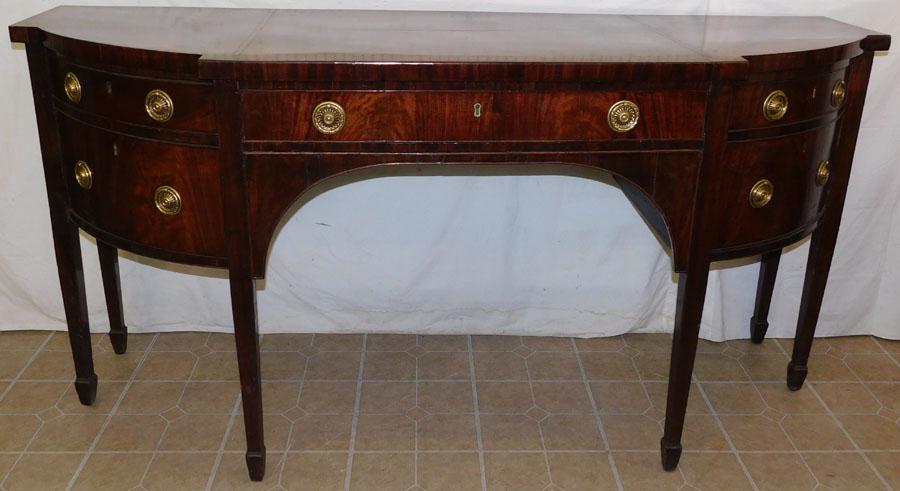 19th C Mahogany Inlaid Federal Sideboard (1 of 12)