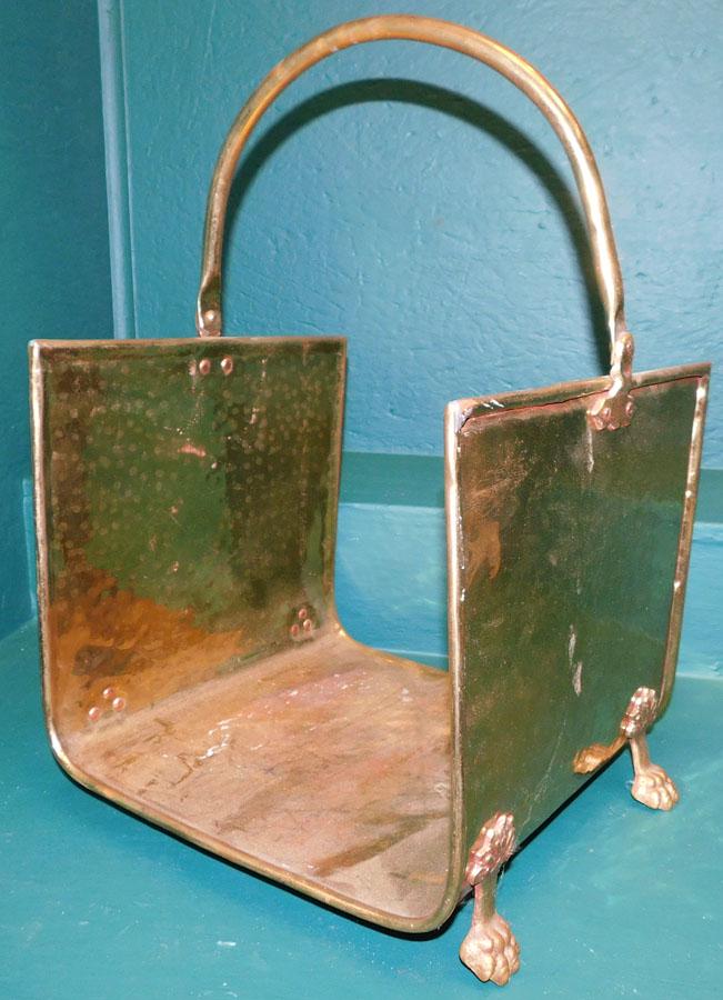 Brass Log Holder W/ Claw Feet (1 of 3)
