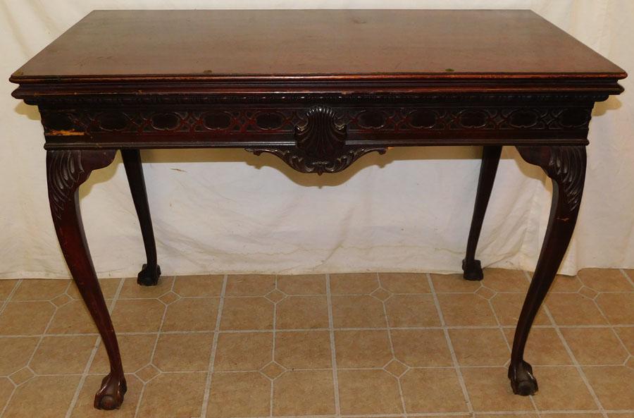 Mahogany Fold Over Console Table: Mahogany Fold Over Console Table. 42" W21" D 30 3/4" H
