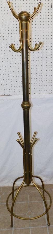 Brass Coat Rack: Brass Coat Rack. 72 1/4" H