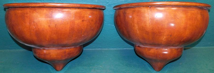 Two Carved Wood Wall Brackets: Two Carved Wood Wall Brackets. 16" X 11 1/4"