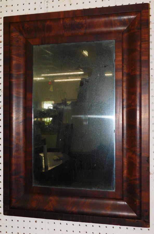 Antique Mahogany Ogee Framed Mirror: Antique Mahogany Ogee Framed Mirror. 22" X 31"
