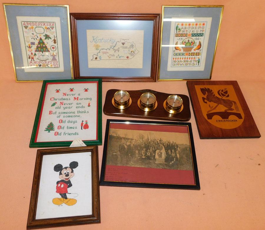 Box Lot Framed Prints -- Samplers --- Weather Station: Box Lot Framed Prints -- Samplers --- Weather Station. 13 1/2" X 17" (Largest)