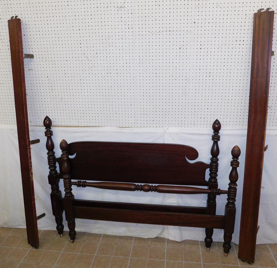 Mahogany Double Bed: Mahogany Double Bed. 57 1/2" W 47 1/2" H