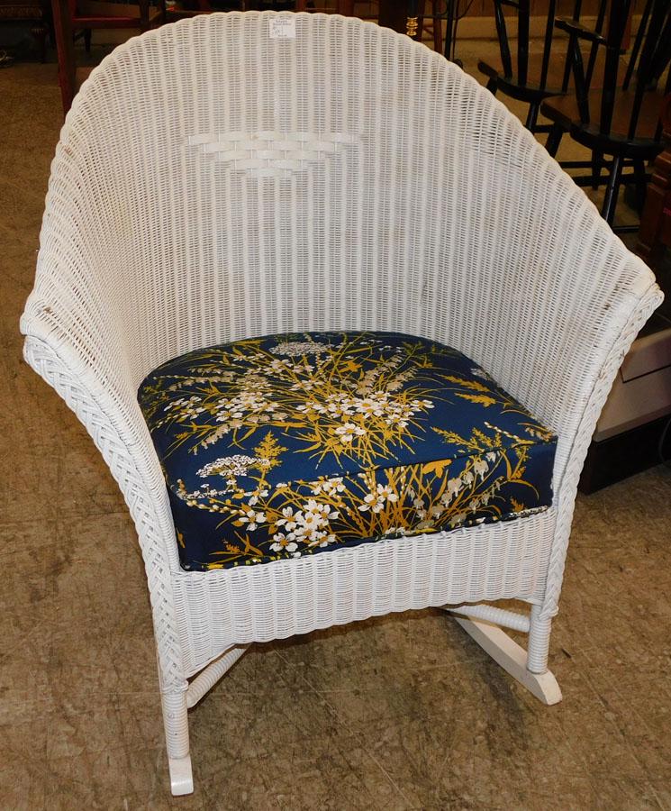 Antique Wicker Rocker: Antique Wicker Rocker. 32 1/2" H