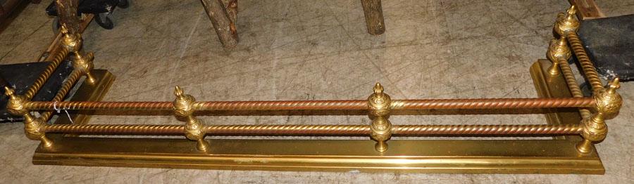 Brass Fire Place Fender: Brass Fire Place Fender. 51 1/2" W 9 1/2" H