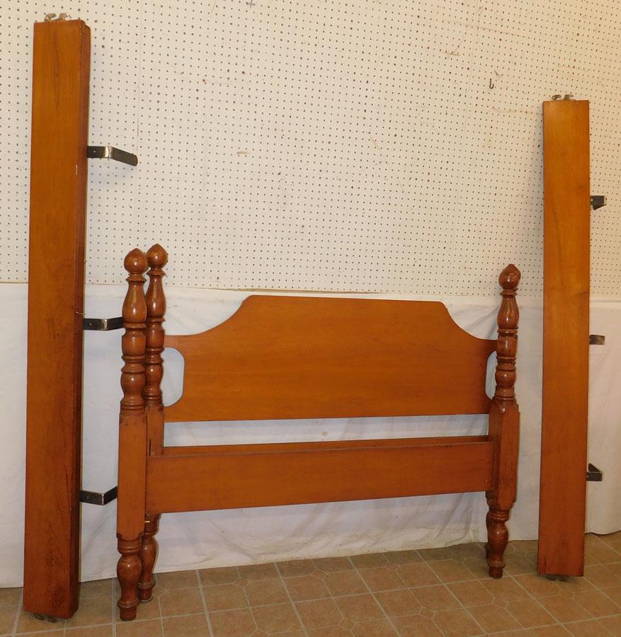 Cherry Acorn Finial Double Bed: Cherry Acorn Finial Double Bed. 59" W 49" H