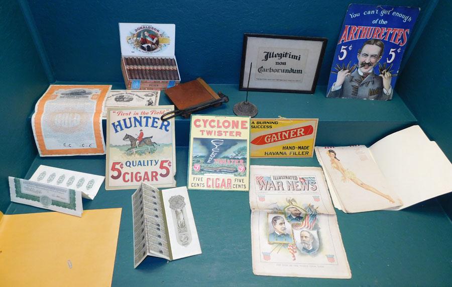 Antique Paper Cutter -- Receipt Holder -- Advertising: Antique Paper Cutter -- Receipt Holder -- Advertising.