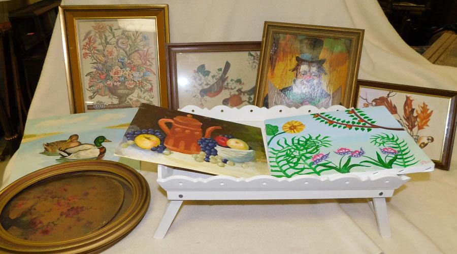 Wooden Bed Tray -- Frames --Artwork: Wooden Bed Tray -- Frames --Artwork. 22 1/2" X 13 3/4" (Tray)