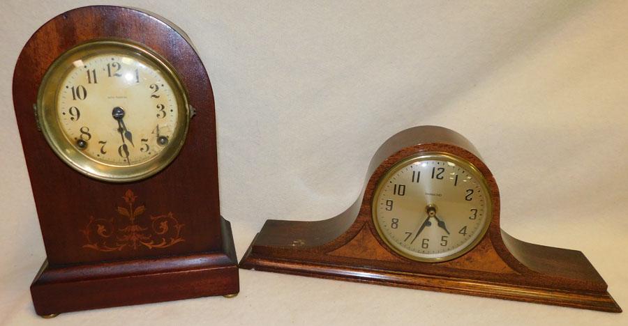 Clock Case & Seth Thomas Mantle Clock: Mahogany Head & Shoulders Clock Case & Seth Thomas Mantle Clock.
